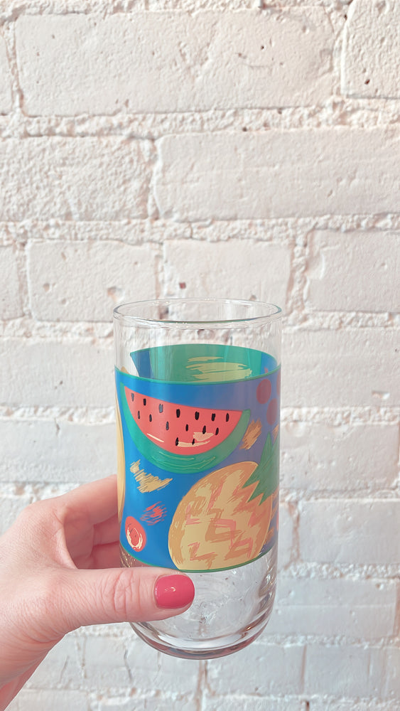 Vintage 90's Tropical Fruit Glasses