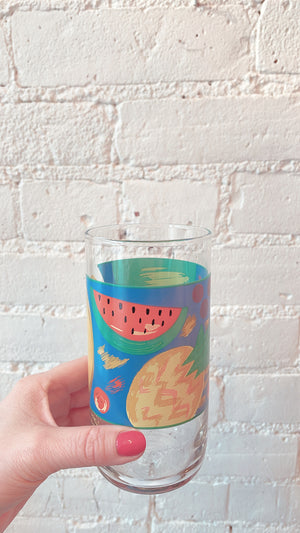 Vintage 90's Tropical Fruit Glasses