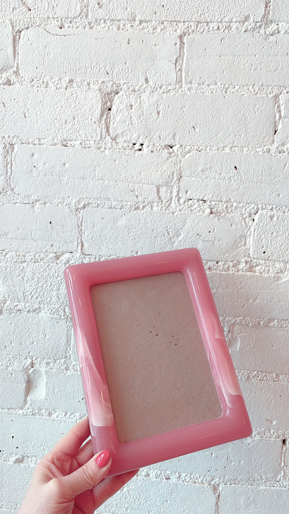 Vintage Marbled Plastic Picture Frame