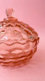 Vintage Fostoria Cubist Glass Candy Dish