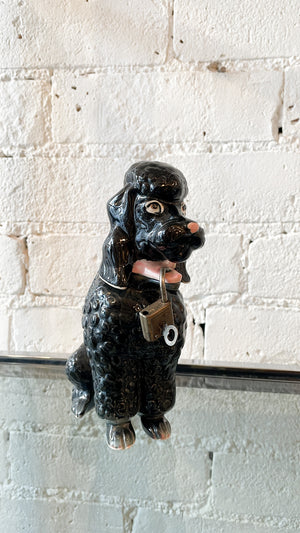 Vintage Ceramic Poodle Coin Bank