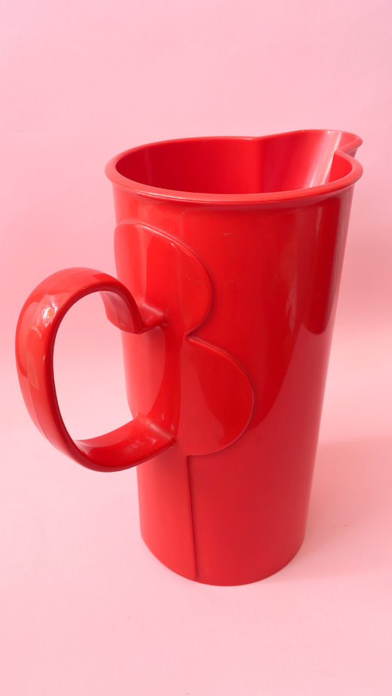 Vintage Mid Century Modern Red Dansk Melamine Pitcher