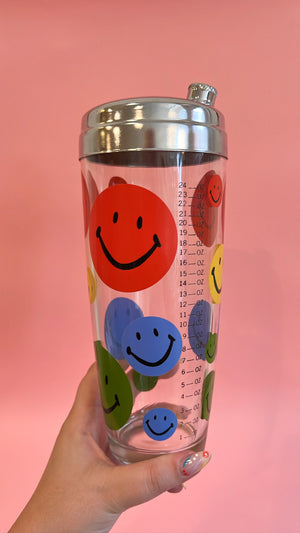 Vintage 1960's Hazel Atlas Smiley Cocktail Shaker