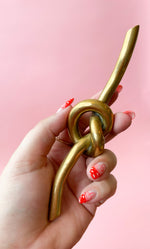 Vintage Brass Knot Paperweight