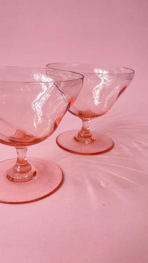 Vintage Pink Swirl Coupes