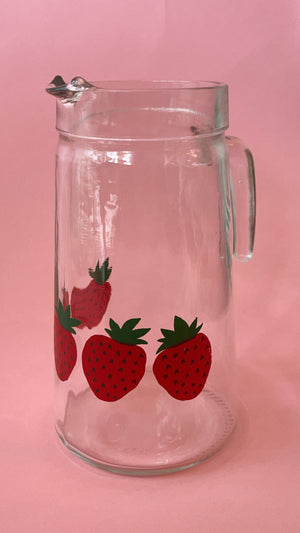 Vintage Strawberry Pitcher