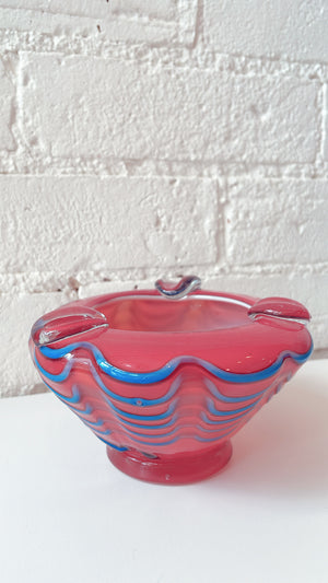 Vintage Art Glass Ashtray