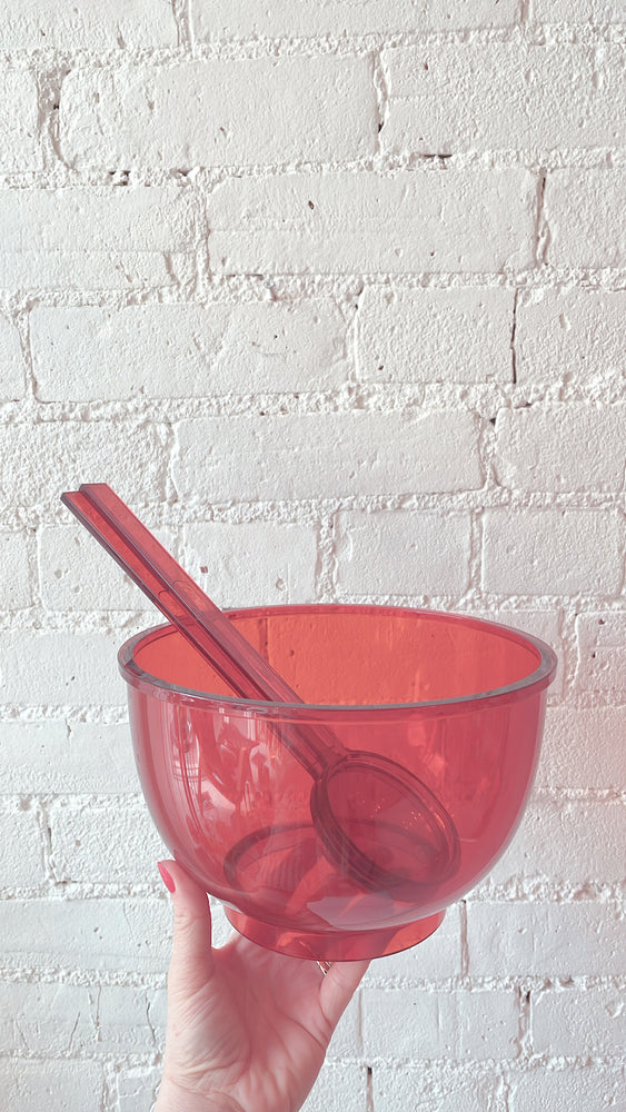 Vintage Amber Dansk Salad Bowl and Tongs