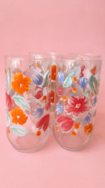 Vintage Anchor Hocking Floral Tumblers