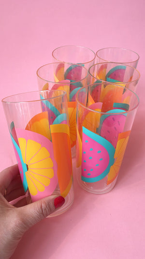 Vintage Fruit Tumblers