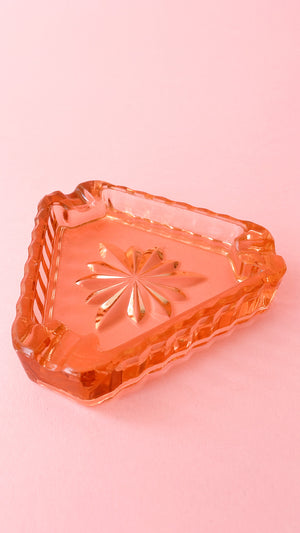 Vintage Depression Glass Ashtray