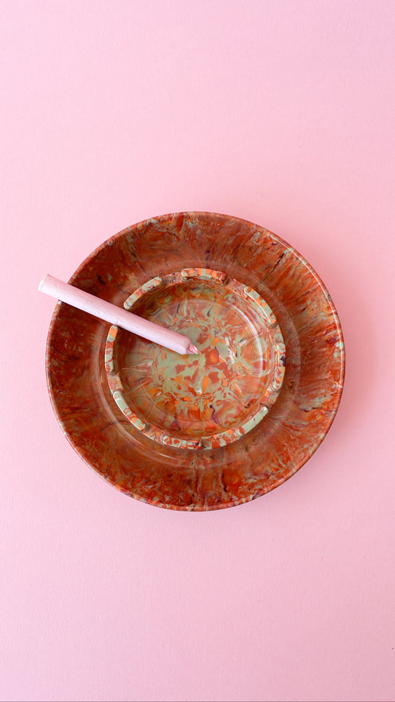 Vintage Melmac Confetti Ashtray