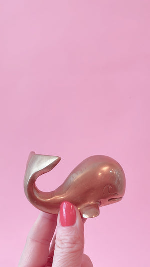 Vintage Brass Whale