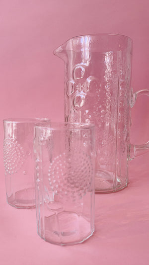 Vintage 1960's Littala Flora Pitcher & Glass Set by Oiva Toikka