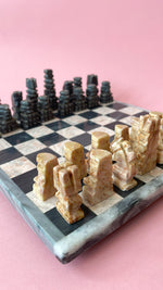 Vintage Aztec Mini Marble Chess Set