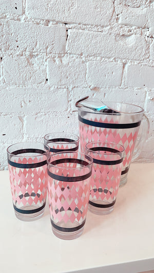 Vintage Pitcher and Glasses Set