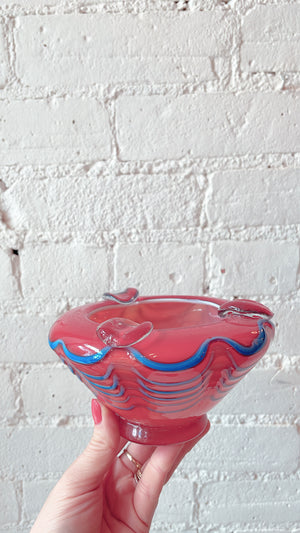 Vintage Art Glass Ashtray