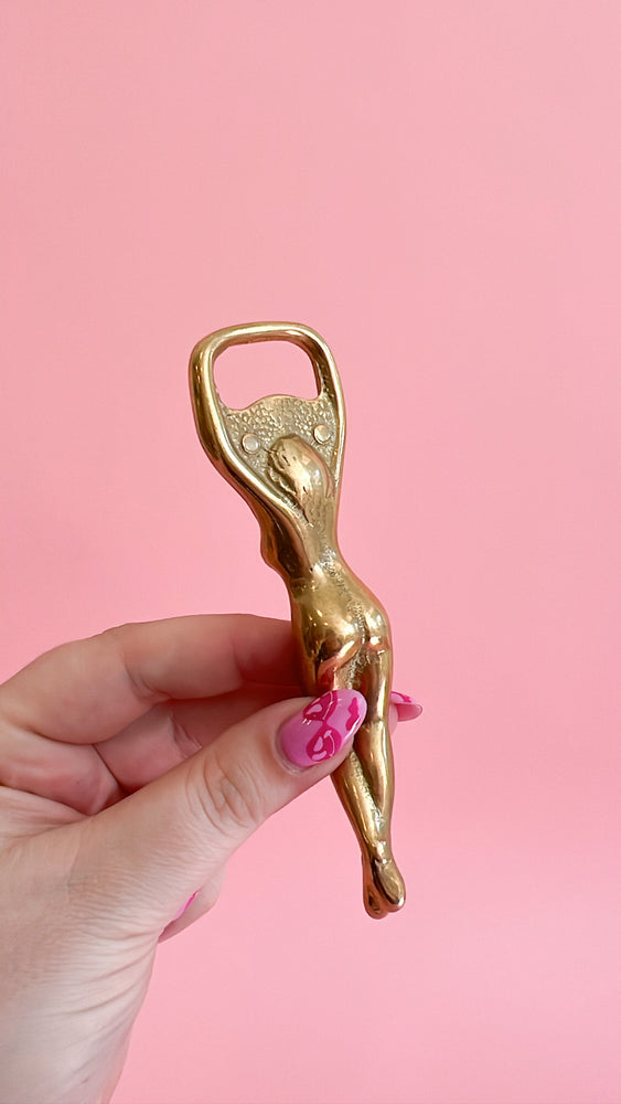 Vintage Brass Nude Lady Bottle Opener