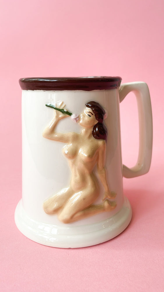 Vintage Ceramic Nude Lady Mug