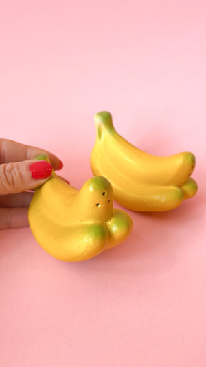 Vintage Ceramic Banana Salt & Pepper Shakers