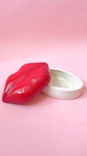 Vintage Ceramic Lips Box