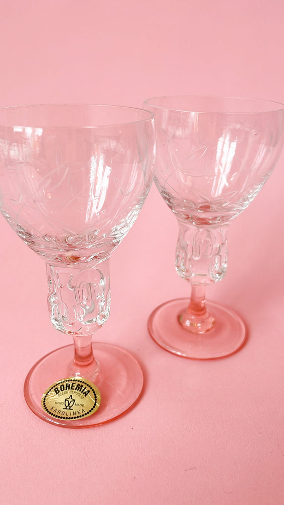 Vintage Bohemian Liqueur Glasses