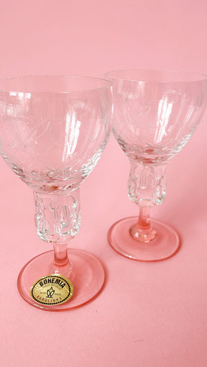 Vintage Bohemian Liqueur Glasses