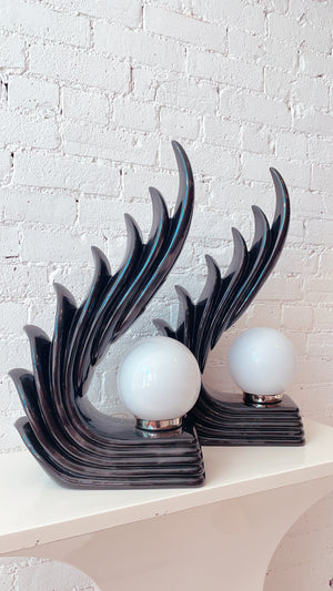 Vintage 80’s Wave/Flame Lamp