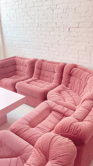 Vintage 1970’s Pink Modular Sectional