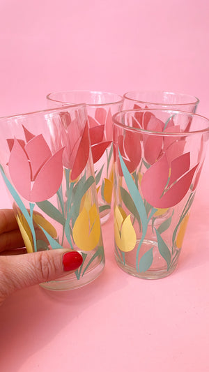 Vintage Tulip Glasses