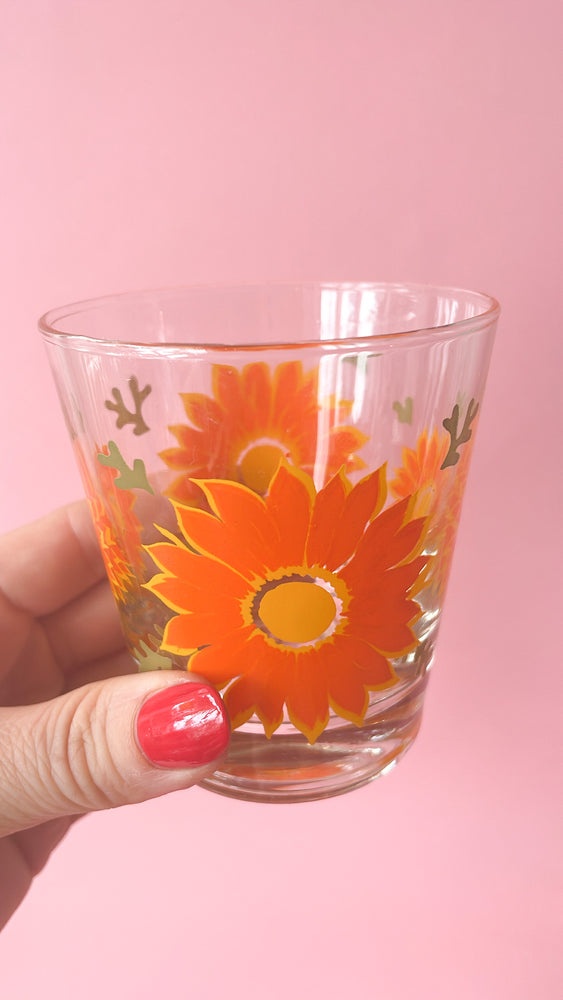 Vintage Flower Power Juice Glasses