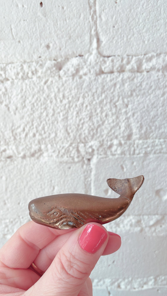 Vintage Brass Whale