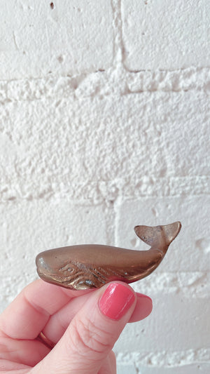 Vintage Brass Whale