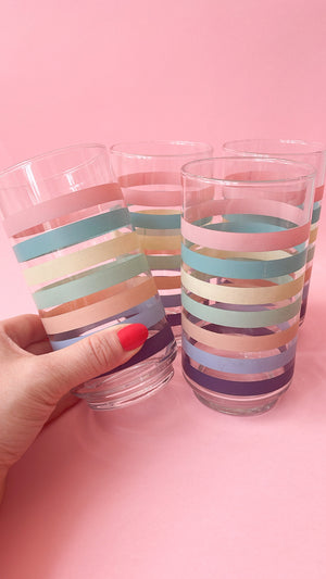 Vintage Striped Glasses