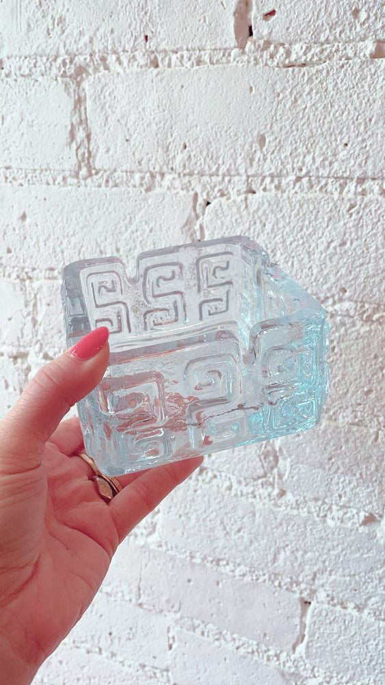Vintage 70's Riihimäki Taalari Glass Ashtray