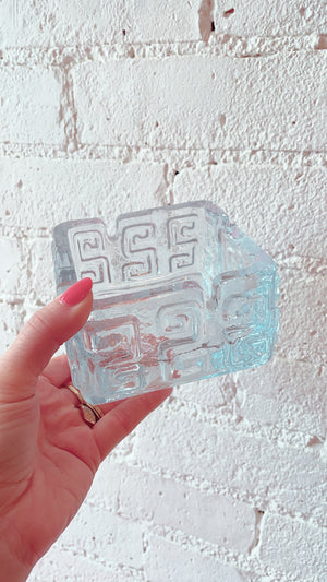 Vintage 70's Riihimäki Taalari Glass Ashtray