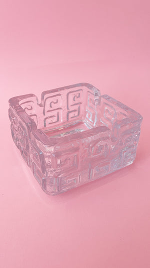 Vintage 70's Riihimäki Taalari Glass Ashtray