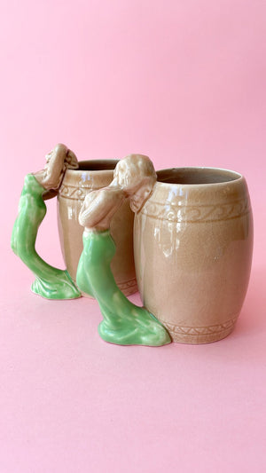 Vintage Green Dress Lady Mug