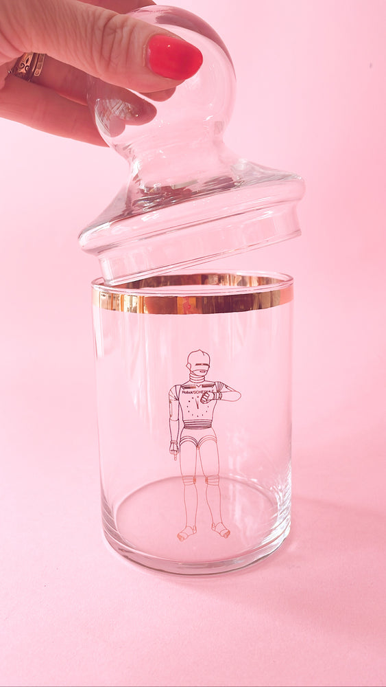 Vintage Robot Stash Jar