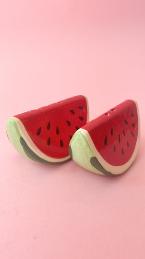 Vintage Watermelon Salt & Pepper Shakers