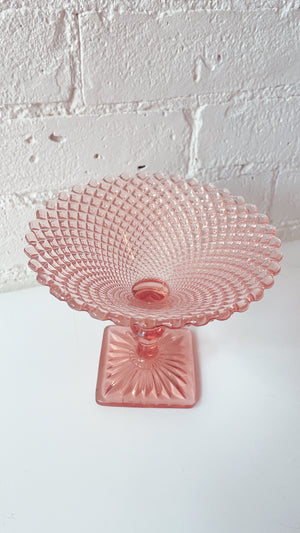 Vintage Depression Glass Candy Dish