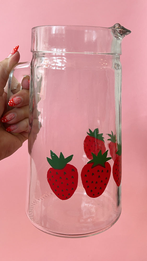 Vintage Strawberry Pitcher