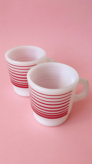 Vintage Termocrisa Milk Glass Mugs