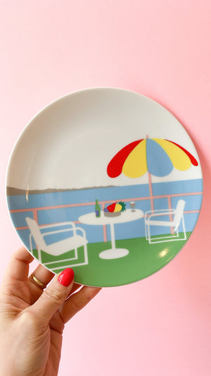 Vintage Ceramic Patio Plates