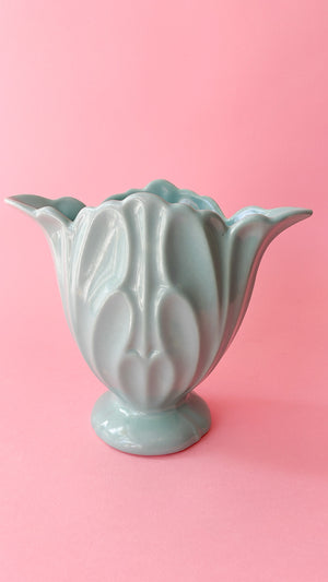 Vintage Ceramic Teal Vase