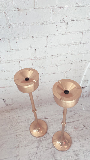 Vintage Maitland Smith Brass Floor Ashtray