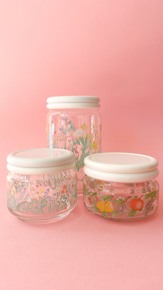 Vintage Glass Stash Jars