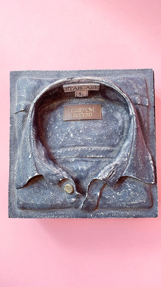 Vintage Denim Shirt Stash Box