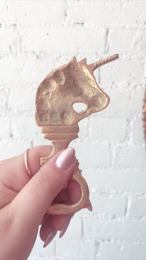 Vintage Brass Unicorn Opener