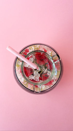 Vintage Terrarium Floral Ashtray